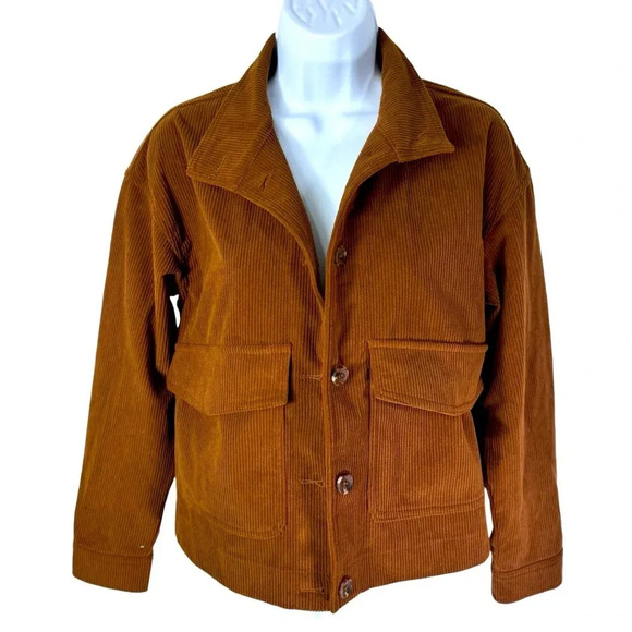 Rich Brown Corduroy Unlined Jacket Size XS by Avec Les Filles - Picture 1 of 6